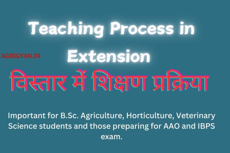 Teaching Process in Extension