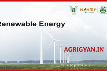 Image depicting renewable energy sources in India, highlighting solar, wind, and biomass technologies for agriculture.