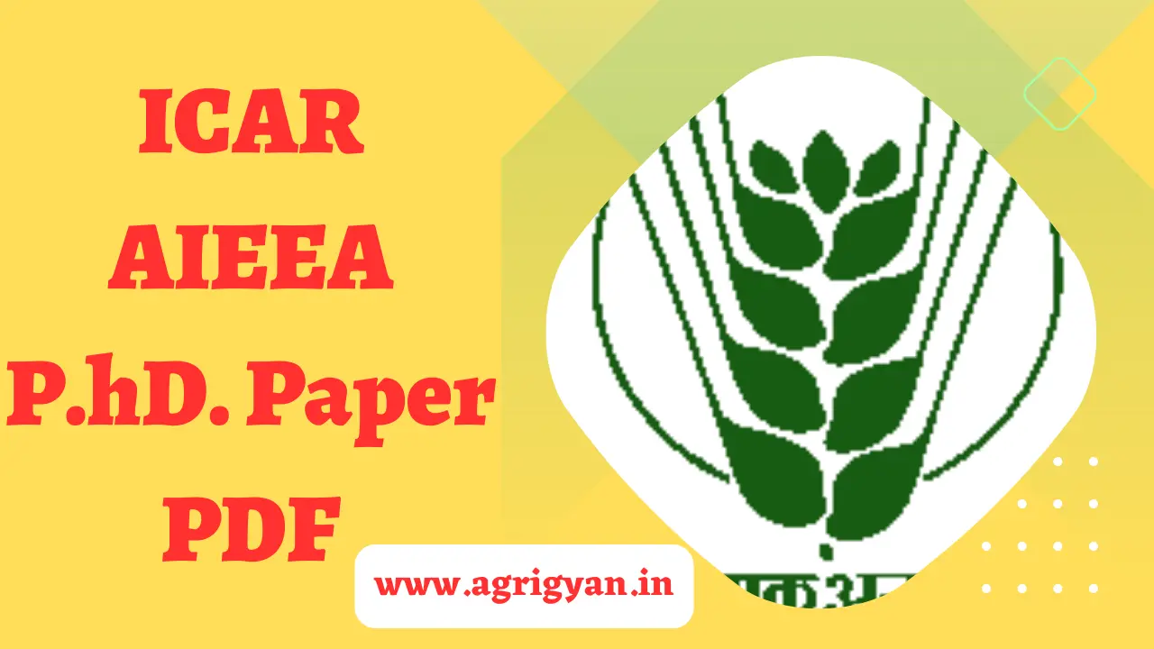 icar phd question paper 2022